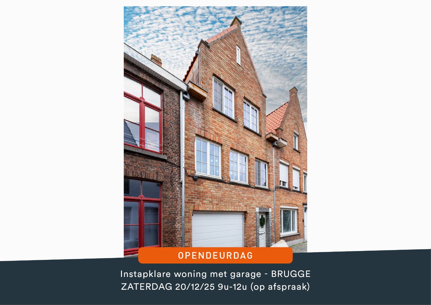 Lichtrijke en instapklare woning in het centrum van Brugge met PRAKTISCHE GARAGE & STADSTUIN en 2 SLAAPKAMERS foto {{pictureIndex}}