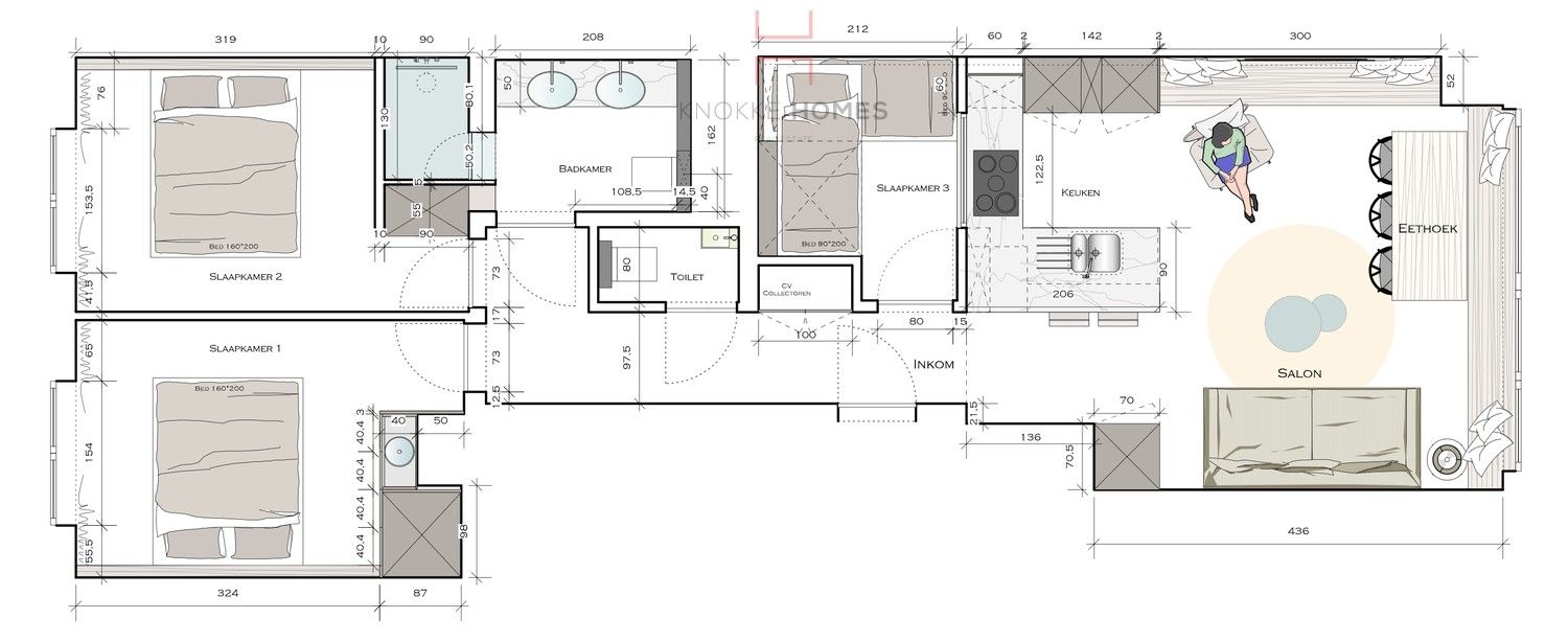 Subliem gerenoveerd 3-kamerappartement in een zijstraat van de Zeedijk-het-Zoute foto 12