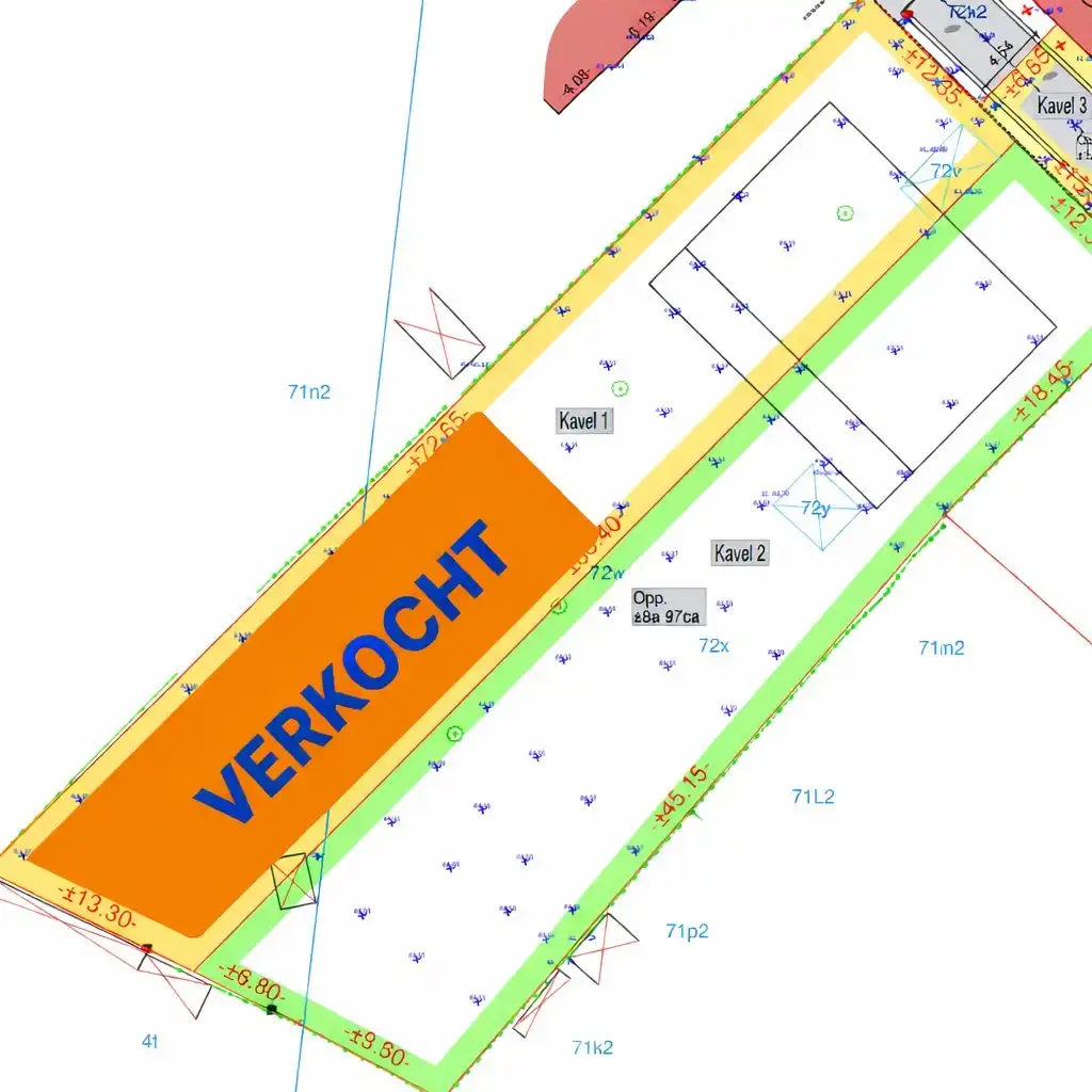 ZUID-GERICHTE BOUWGROND VOOR 3-GEVEL VILLA VAN 9A00CA! foto 2