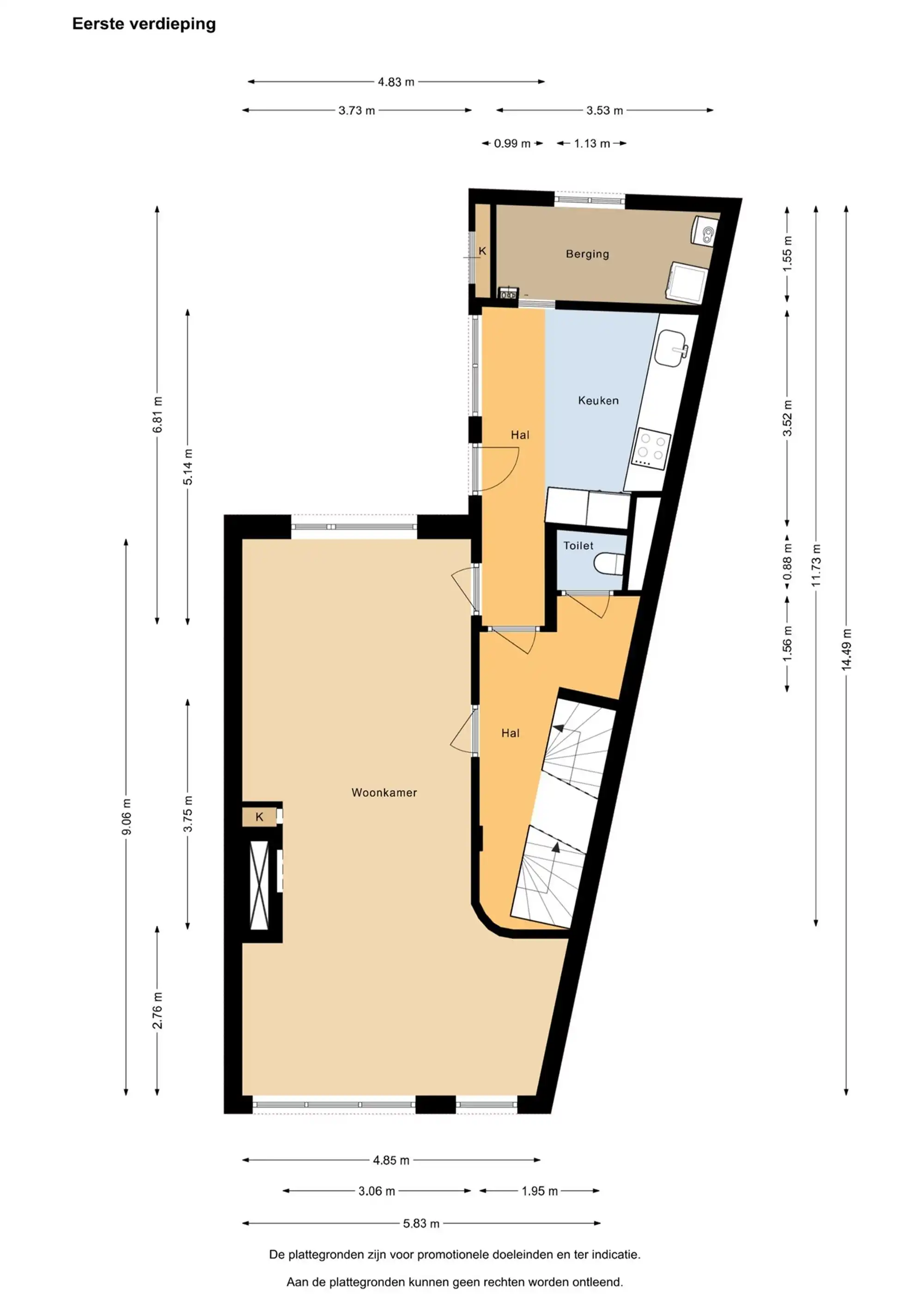 Triplexappartement (160 m²) met privé-ingang foto 56