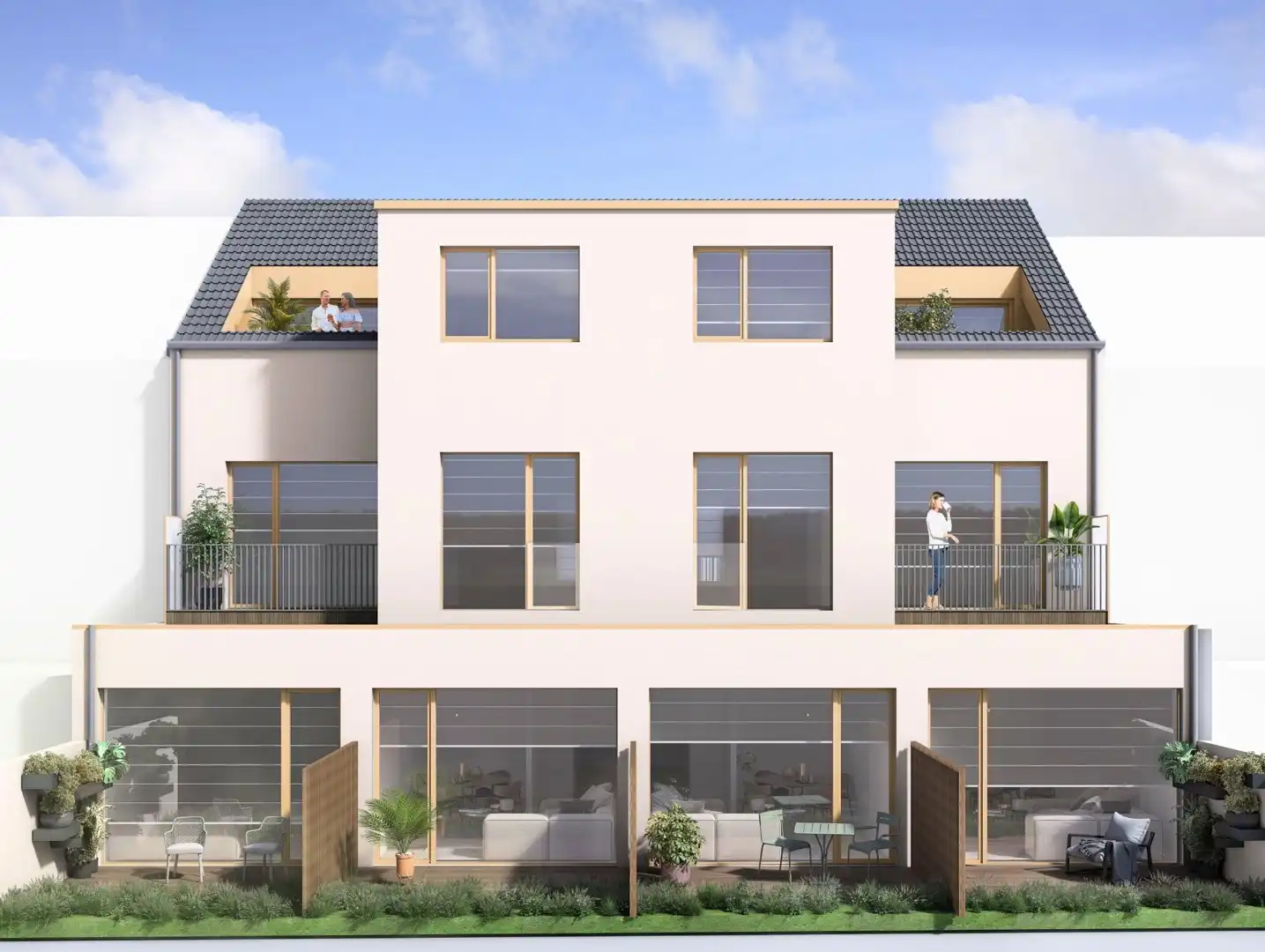 Nieuwbouw 1-slaapkamerappartement met 2 terrassen in hartje Gent foto 3