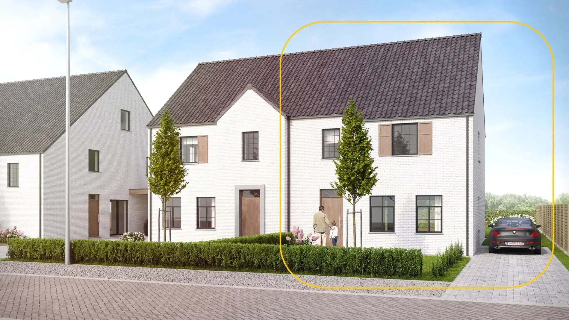 Halfvrijstaande BEN-woning in landelijke stijl op 3 a 82 ca (LOT 1) foto {{pictureIndex}}