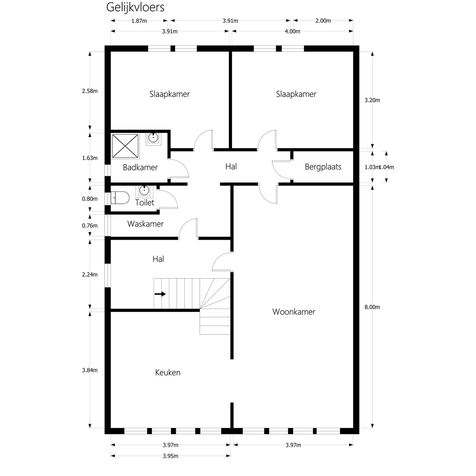 OP TE FRISSEN APPARTEMENT (110M²) MET 2 SLAAPKAMERS EN BIJHORENDE GARAGE IN DE NABIJHEID VAN LEOPOLDSBURG CENTRUM foto 17