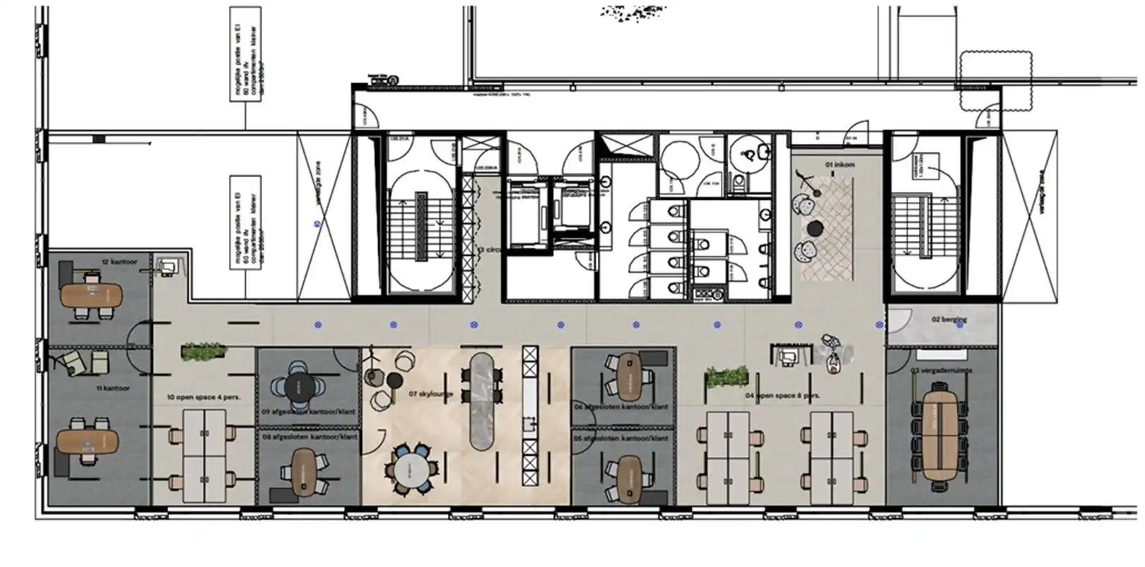 High-End afgewerkt en ingericht kantoor in Kortrijk Business Park  foto 17