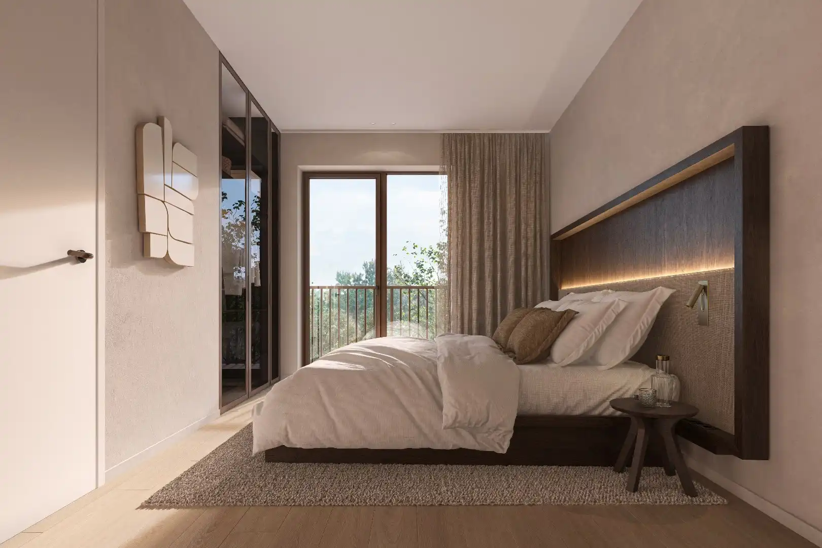 Nieuwbouw appartement gelegen aan de Dumortierlaan, grenzend aan het Yzerpark met achteraan een open zicht op het park en het Zoute. foto 8