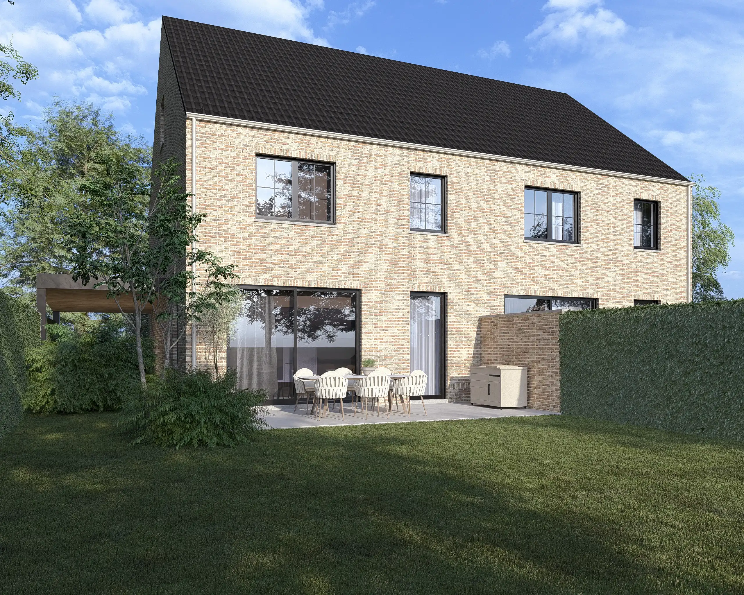 TE KOOP: Twee halfopen nieuwbouwwoningen op ruime percelen tot 6a 65ca in Gerdingen (Bree) foto 4