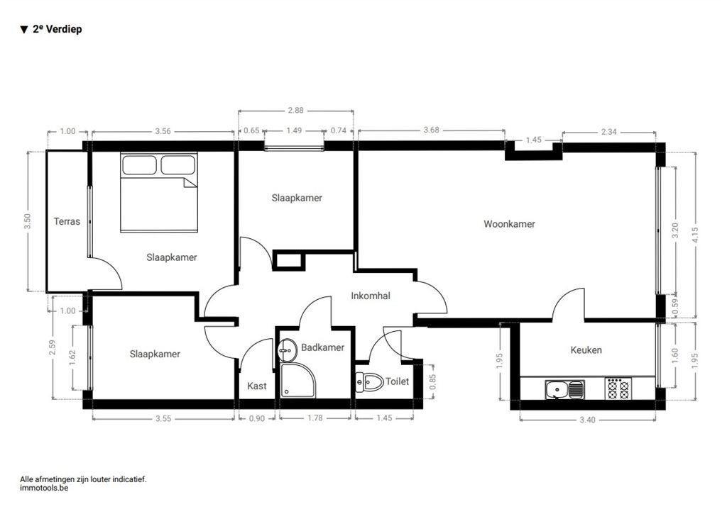 3-slpk appartement op hippe locatie foto 13