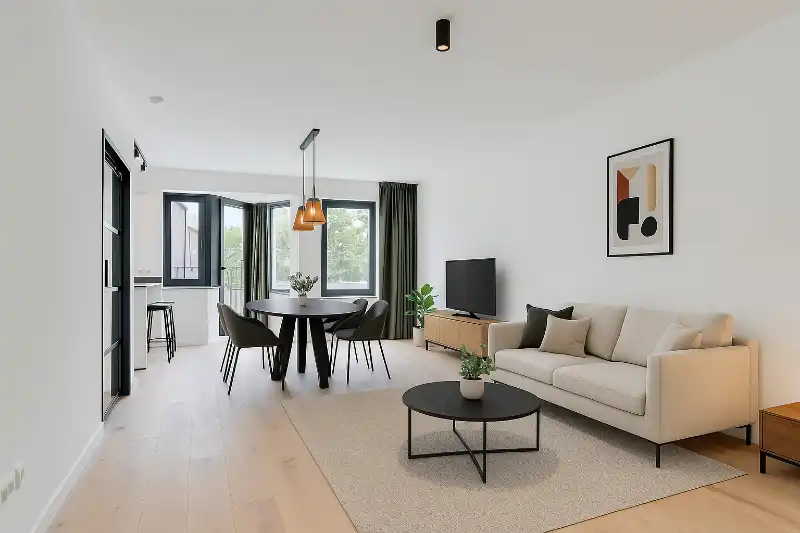 Te huur – stijlvol en energiezuinig appartement in Zeveneken foto 2