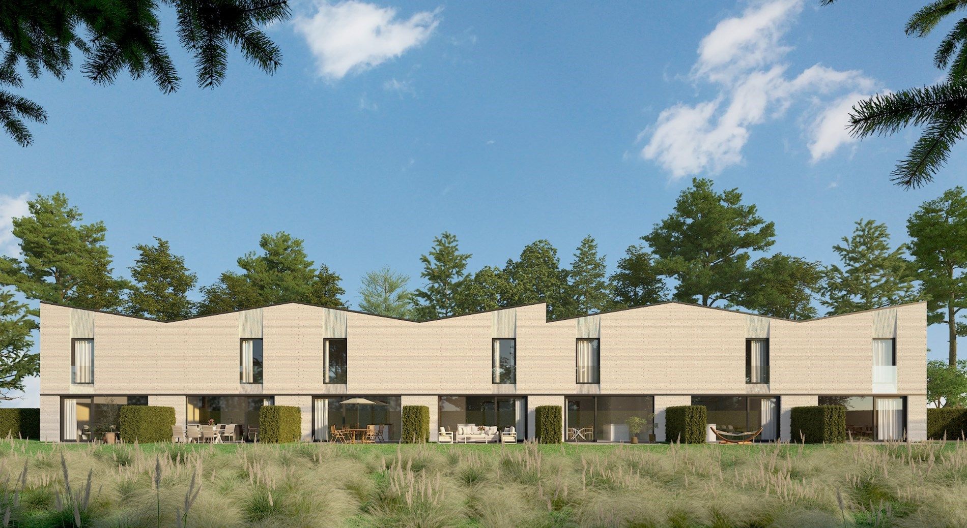 Halfopen nieuwbouwwoning op kleinschalig woonerf in groene omgeving nabij Brugge foto 4