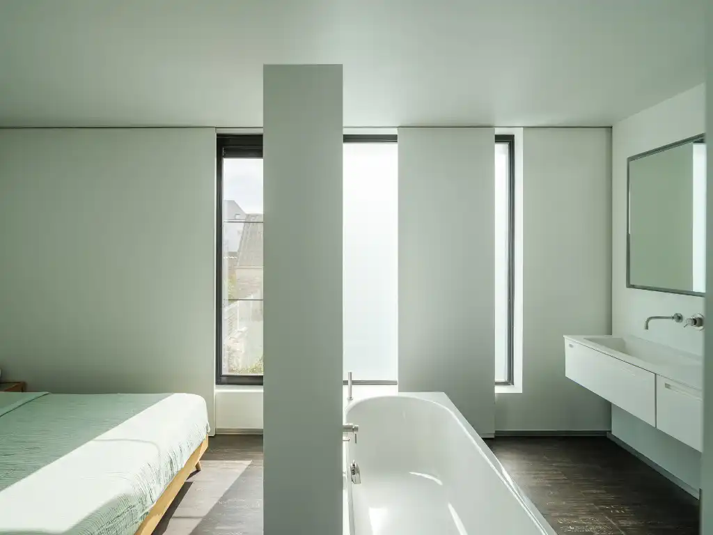 Architecturale burgerwoning naar de hand van Enplus architecten met stadstuin en polyvalente achterbouw op een boogscheut van het stadscentrum. foto 16