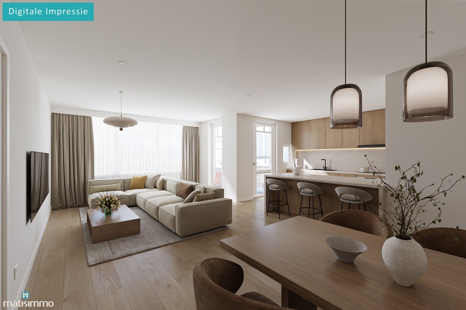 INSTAPKLAAR APPARTEMENT MET 2 SLAAPKAMERS, TUIN EN GARAGE IN SCHOONBEEK foto 3