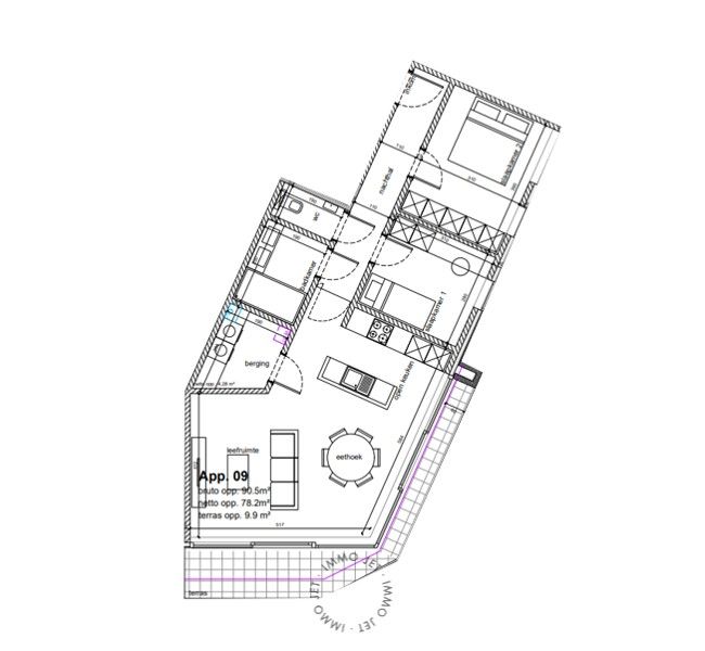 Nieuwbouwappartement op de eerste verdieping met terras en twee slaapkamers foto 4