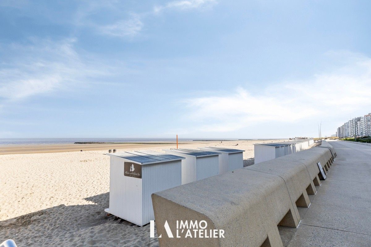 Ruime studio met aparte slaaphoek en zijdelings zeezicht in Westende. foto 20