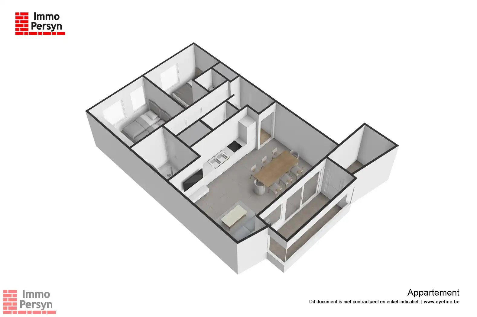 appartement 2 slkrs, terras en ondergrondse autostaanplaats foto 27