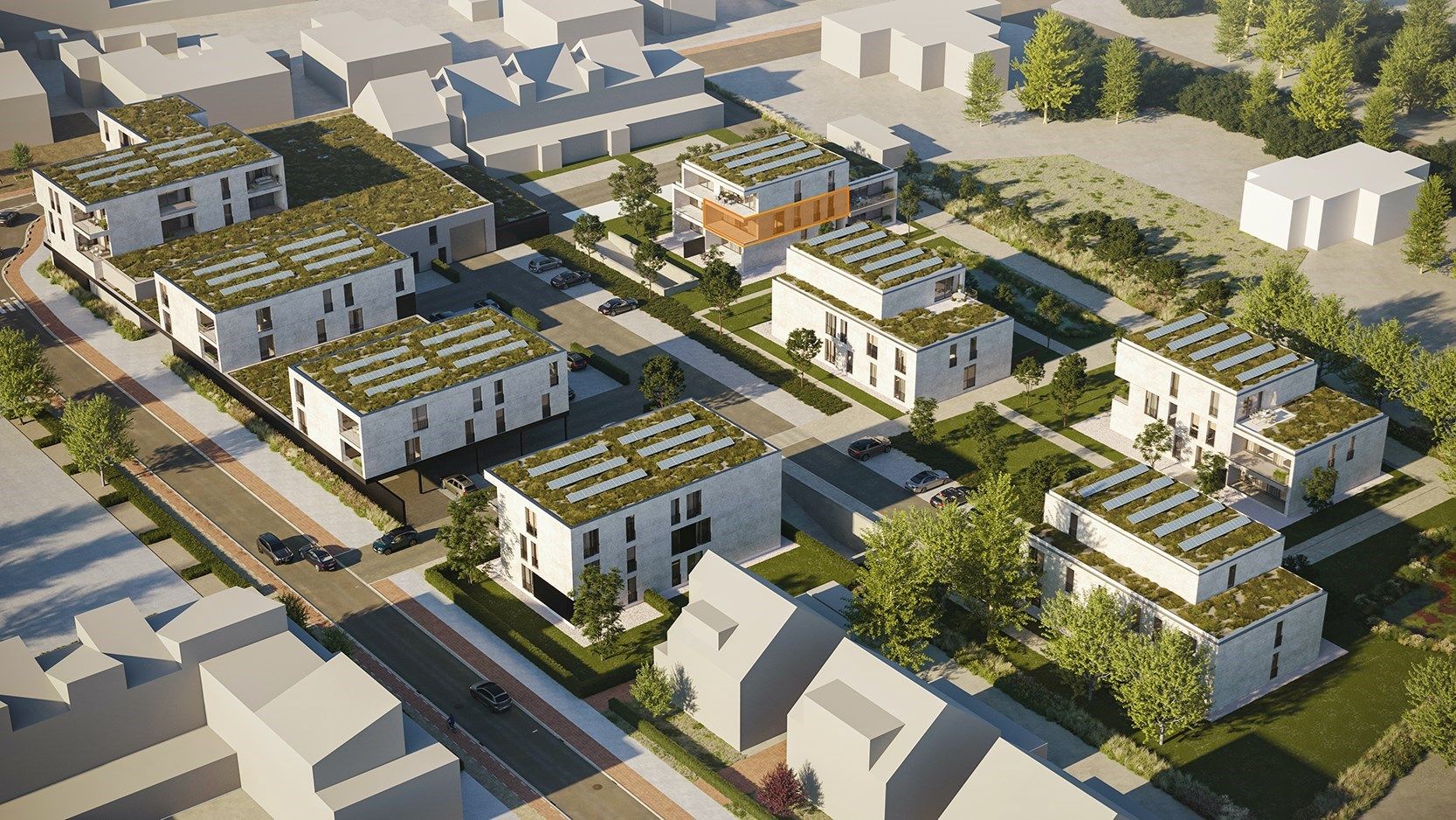 Stijlvol, nieuw, energiezuinig en ideaal gelegen – Groot appartement met 3 slaapkamers in hartje Koersel foto {{pictureIndex}}