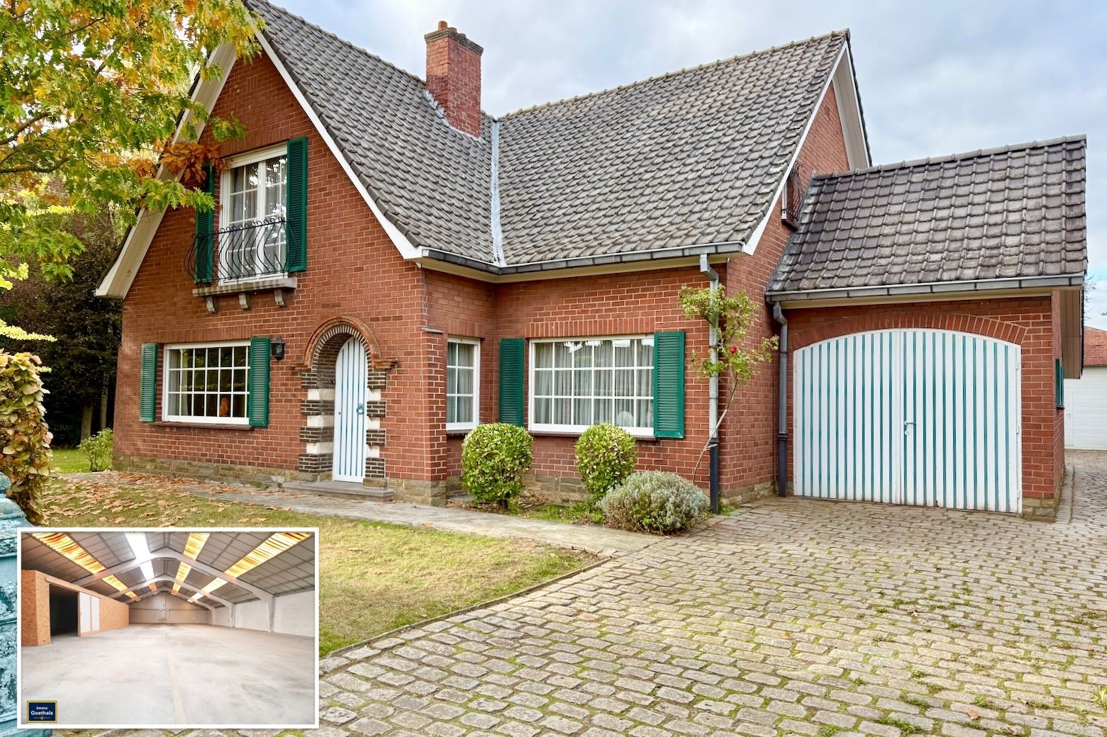 Hoofdfoto van de publicatie: Charmante goed onderhouden villa met loods / magazijn van 656m²  