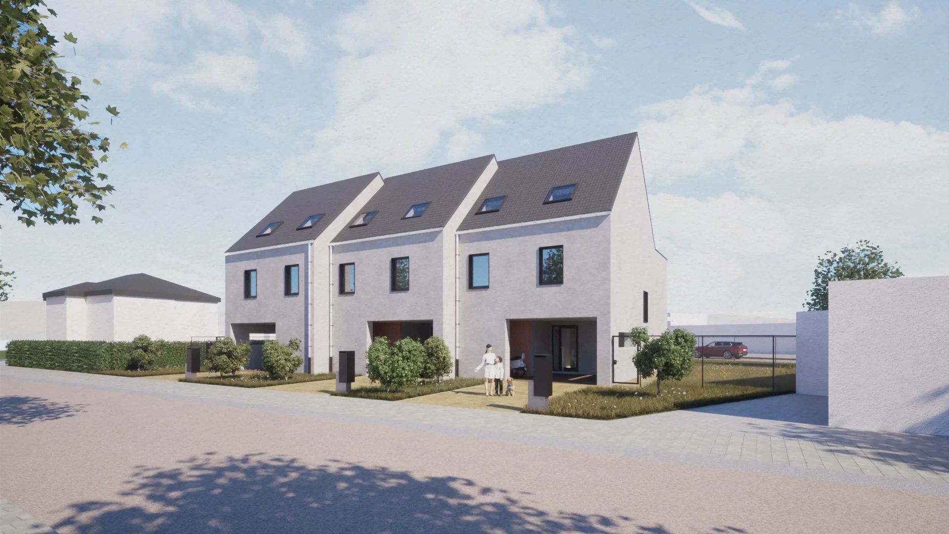 3 geschakelde woningen met tuin. Luxe afwerking! foto 1