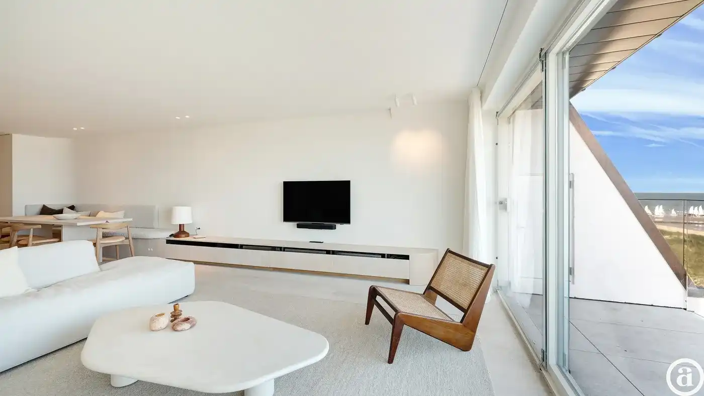 Magnifiek appartement met frontaal zeezicht in Zoute. foto 8