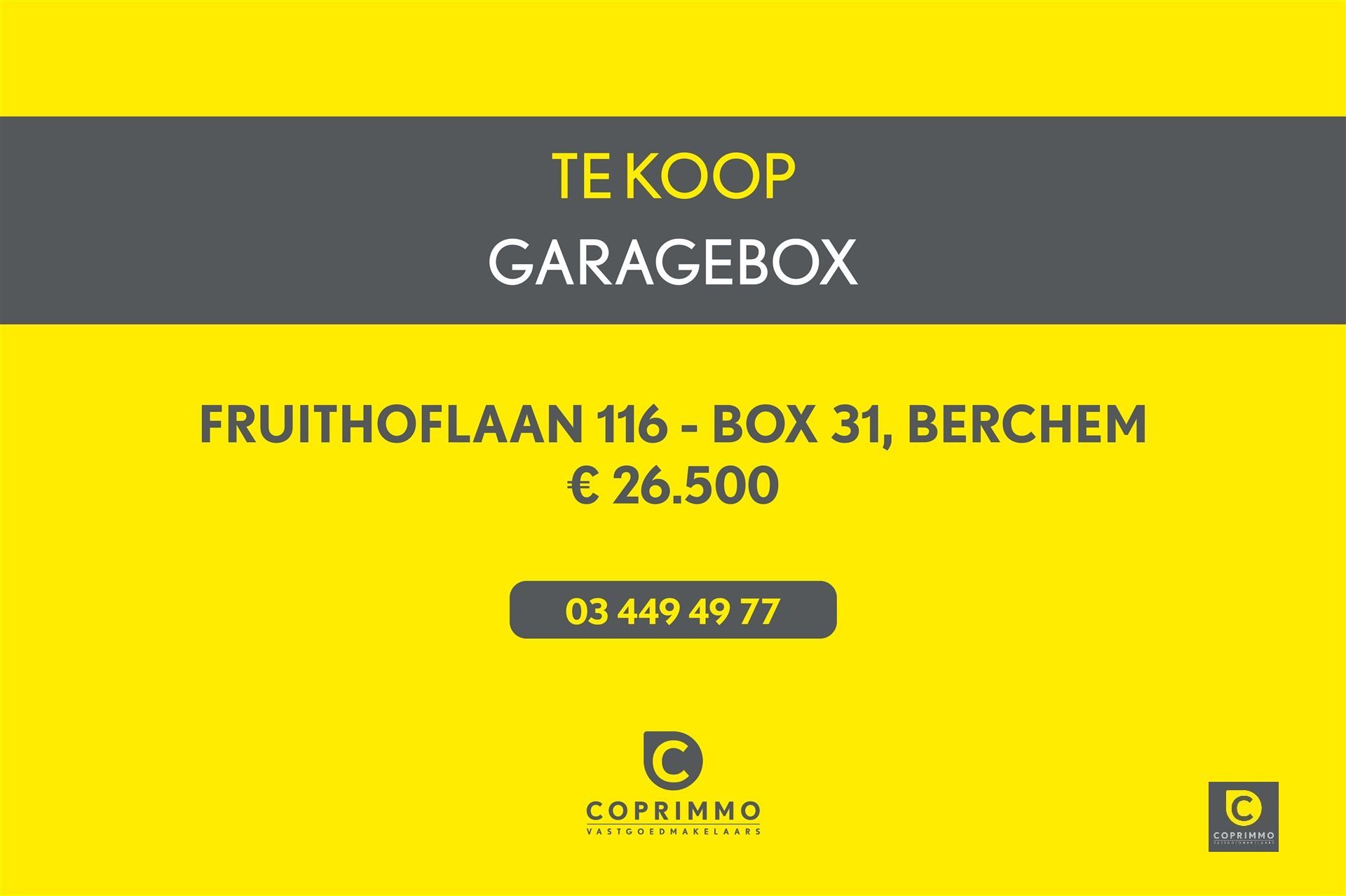 Garagebox te Fruithoflaan! foto {{pictureIndex}}