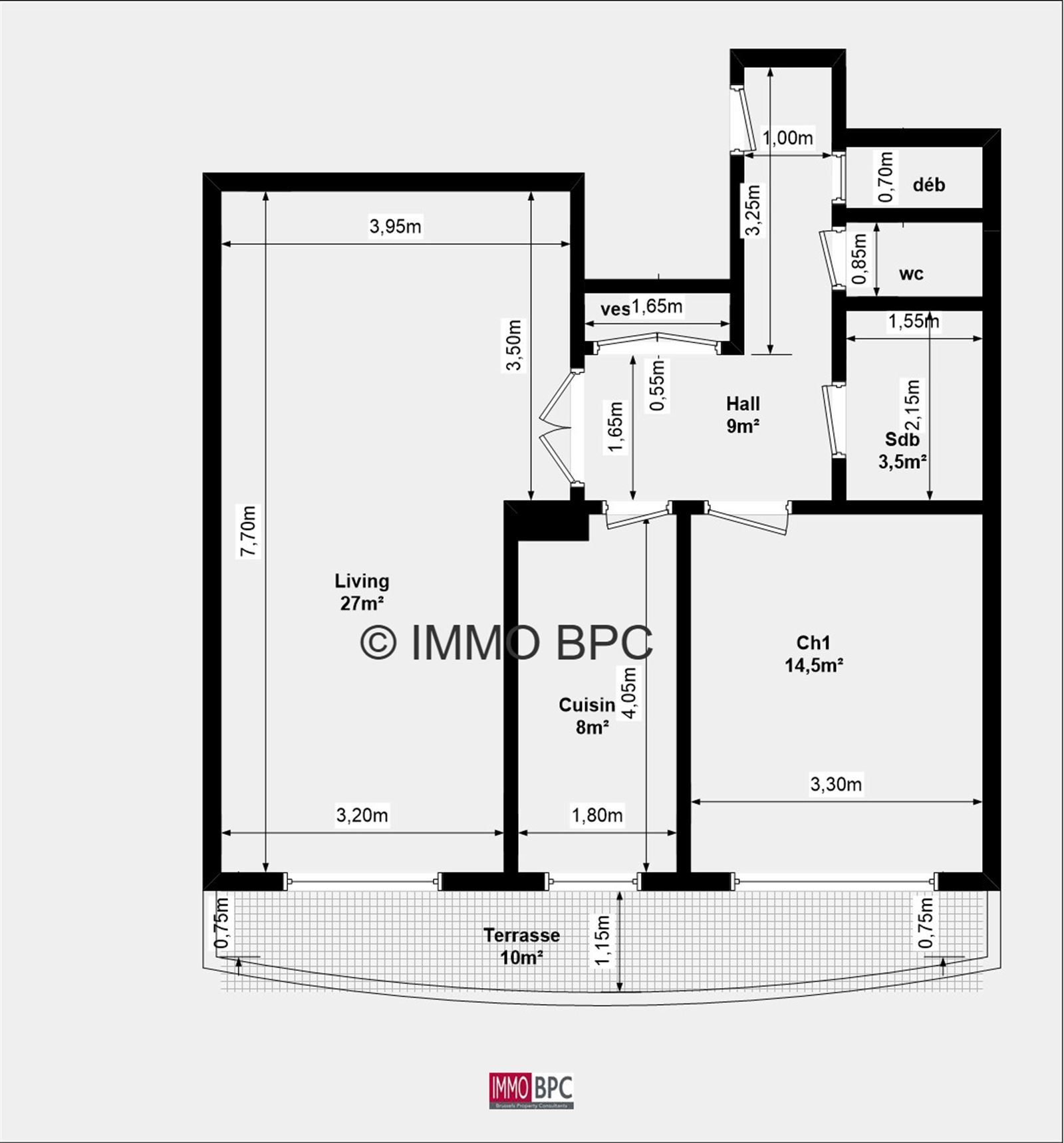 Charmant 1-slaapkamerappartement met terras met mogelijkheid aankoop van garage foto 4