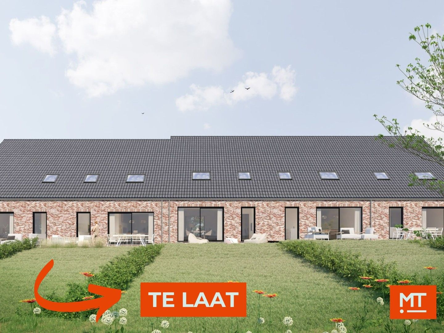 4 landelijke nieuwbouwwoningen met 3 slaapkamers en zongerichte tuin in de dorpskern van Beselare foto 4