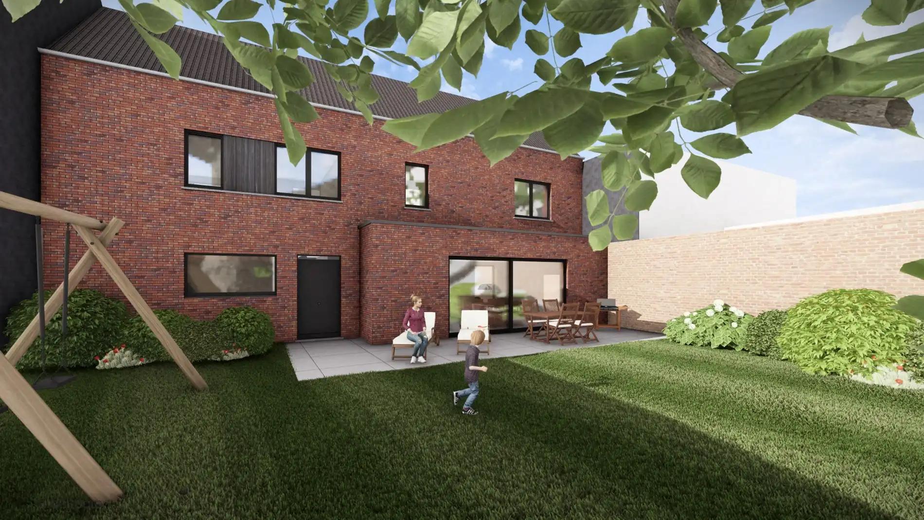 Nieuwbouwwoning met grote garage en tuin - 4 slpks ! foto 5