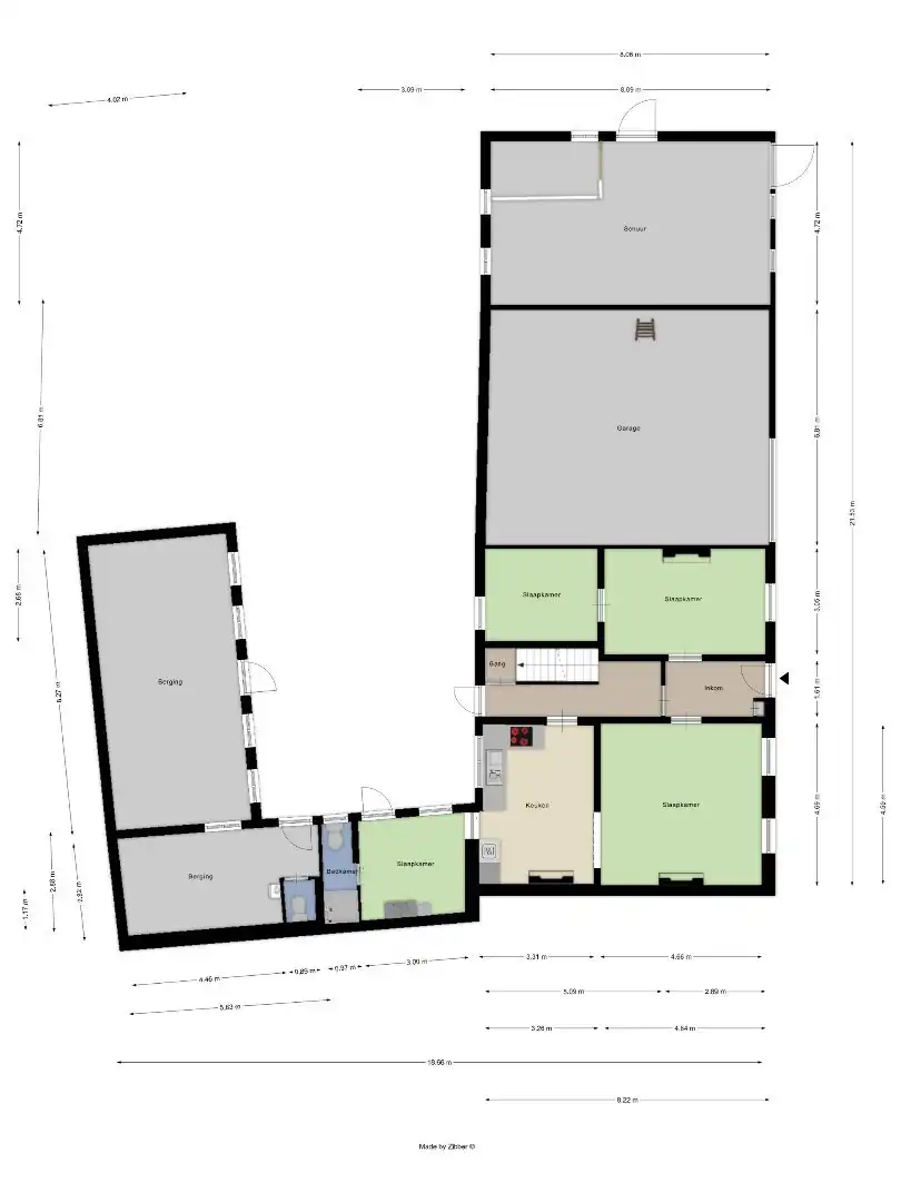 Mogelijkheid om te splitsen in 2 woningen - Half open bebouwing (hoeve) met 5 slaapkamers, tuin, terras en zeer ruime garage in Oorbeek (Tienen)! – EPC 730 kWh/ foto 30