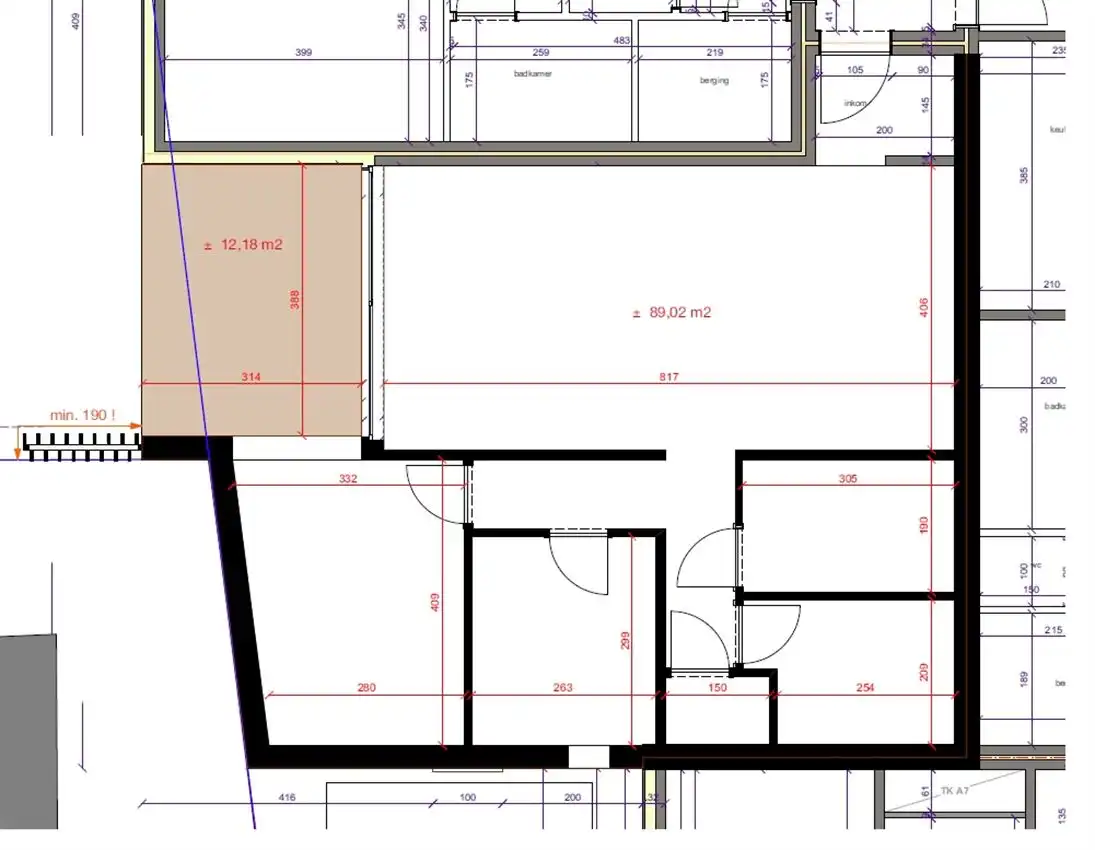 ZO overdekt terras 15m², 2 slpk., zicht op centrum en site stadhuis foto 2