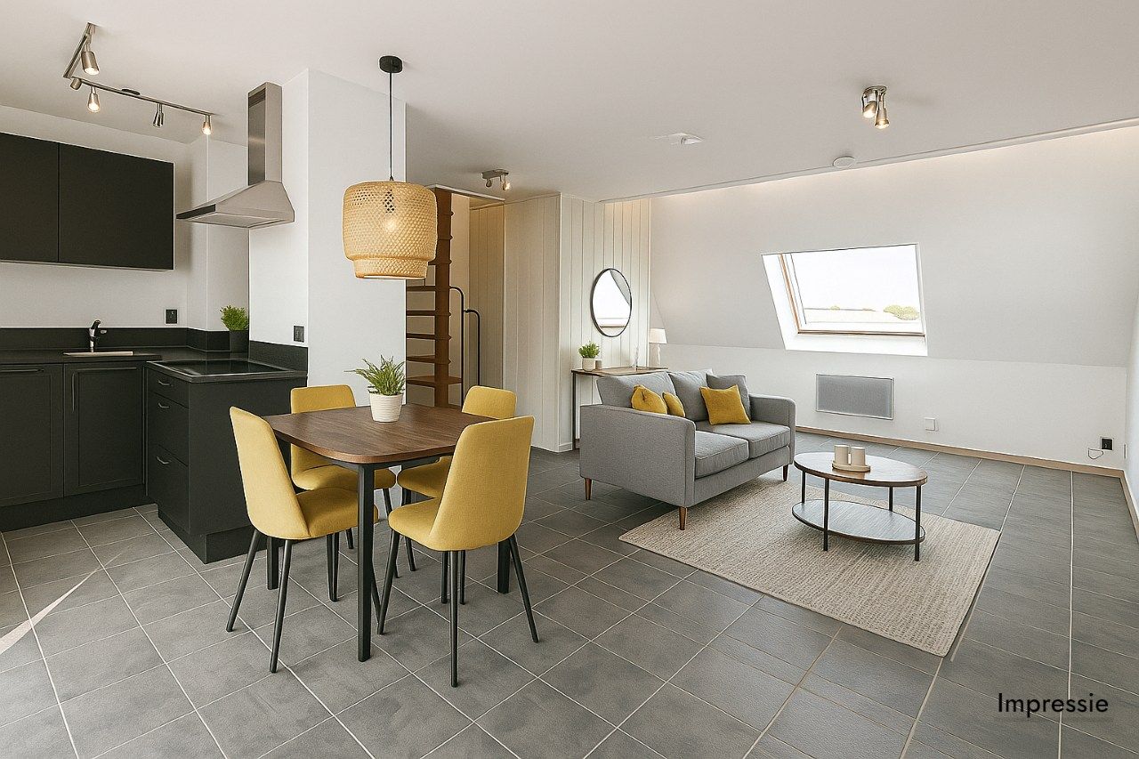 Hoofdfoto van de publicatie: Gezellig duplex-appartement met terras en autostandplaats in rustige wijk te Hasselt