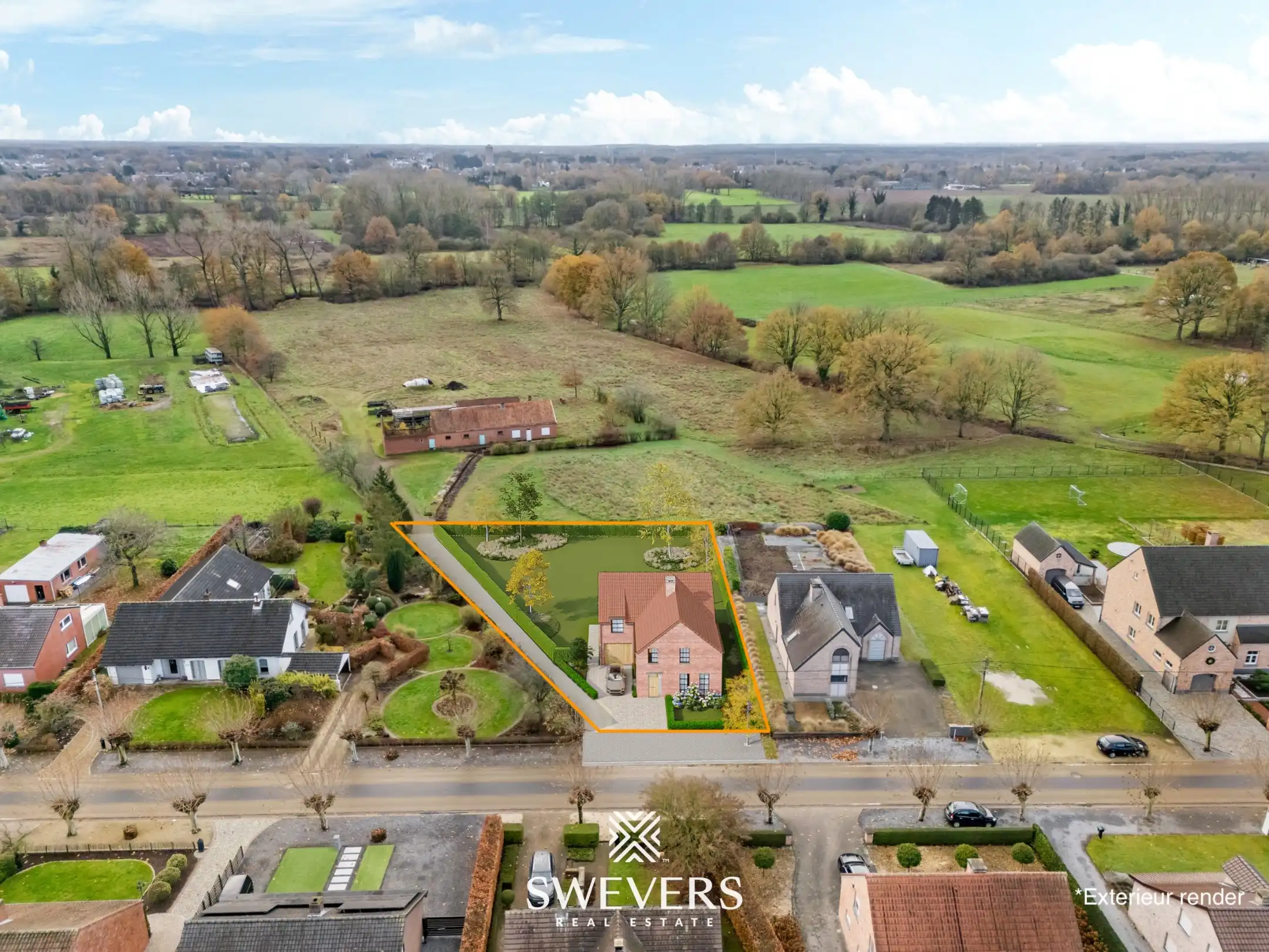 Knap perceel van 14a99 voor open bebouwing met agrarisch zicht te Koersel foto {{pictureIndex}}