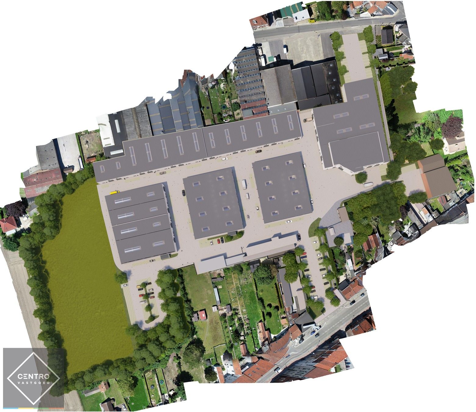 Kwalitatief en goed geïsoleerd NB MAGAZIJN (265m2), voorzien van elektrische sectionaalpoort, deur, raam (voor kantoor) en 2 private parkeerplaatsen op industriezone te Waregem. foto 15
