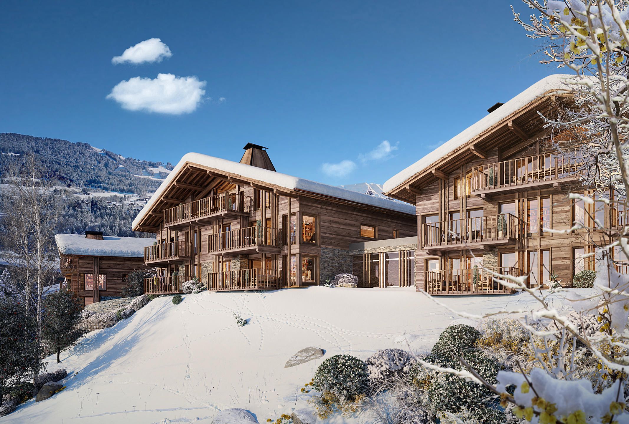 Haute Savoie / MEGEVE / "Les chalets de l'Observatoire" / panoramisch uitzicht  foto 1