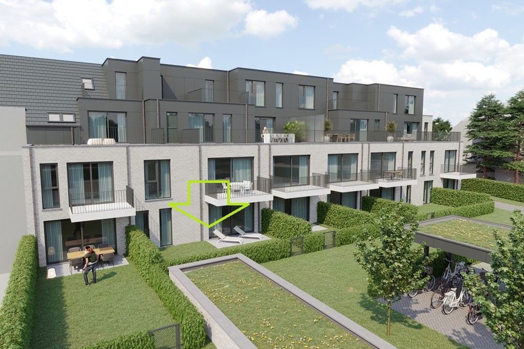 Gelijkvloers appartement met 1 slaapkamer + terras en tuin foto {{pictureIndex}}