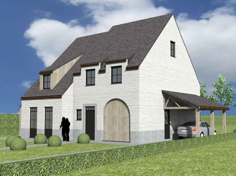 Nieuw te bouwen alleenstaande woning te Menen. foto {{pictureIndex}}