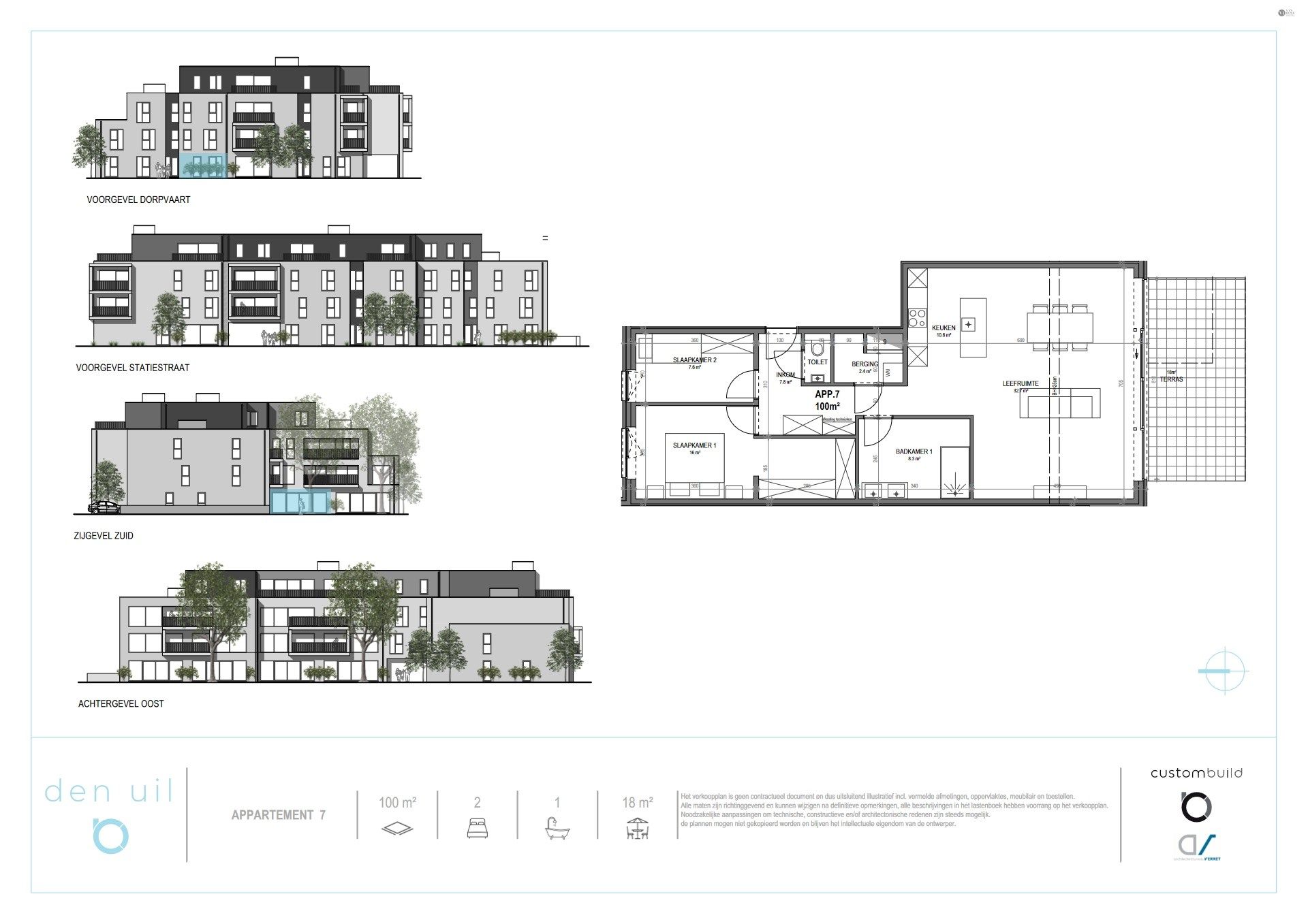 2 slaapkamer appartement met zuid gericht terras foto 2