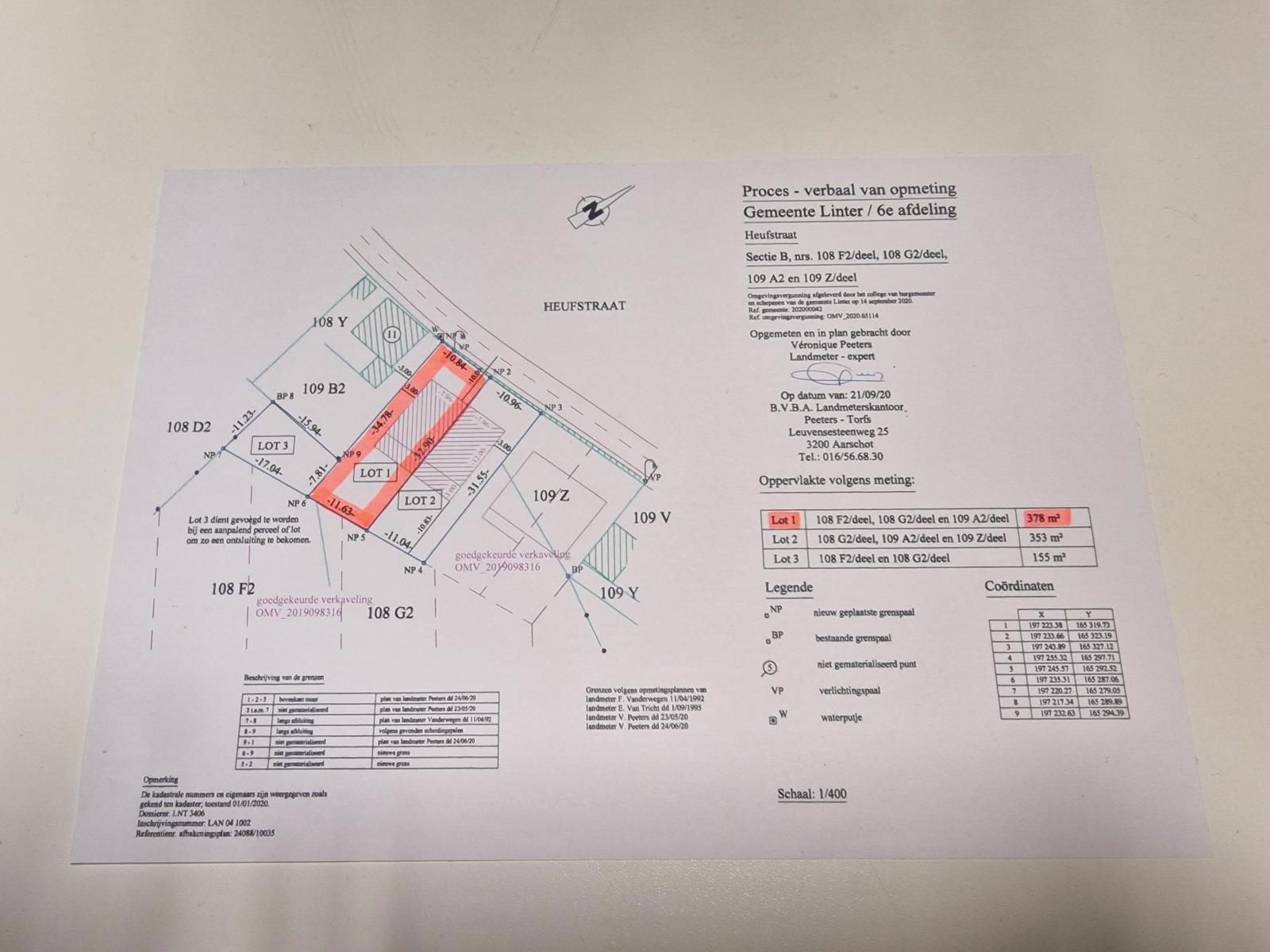 Bouwgrond half-open bebouwing te Linter (Overhespen) lot 1 bis foto 2