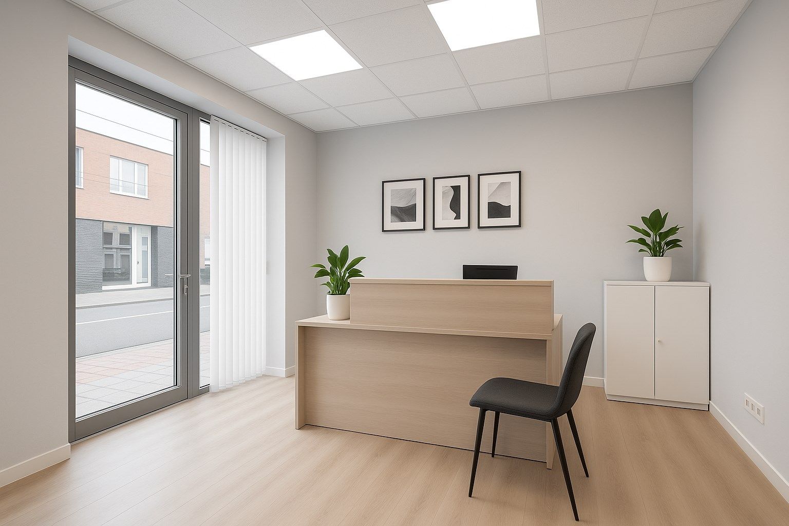 Commerciële handelsruimte/ kantoor / praktijkruimte met garage in het centrum van Lichtervelde! foto 2