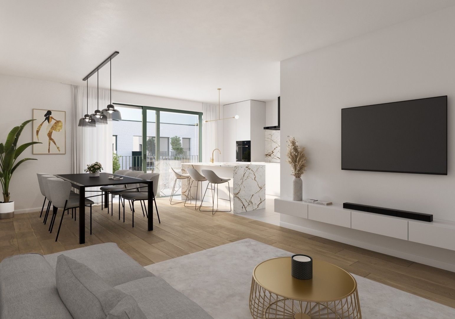 Compact 1-slpk app. met terras aan binnentuin foto 7