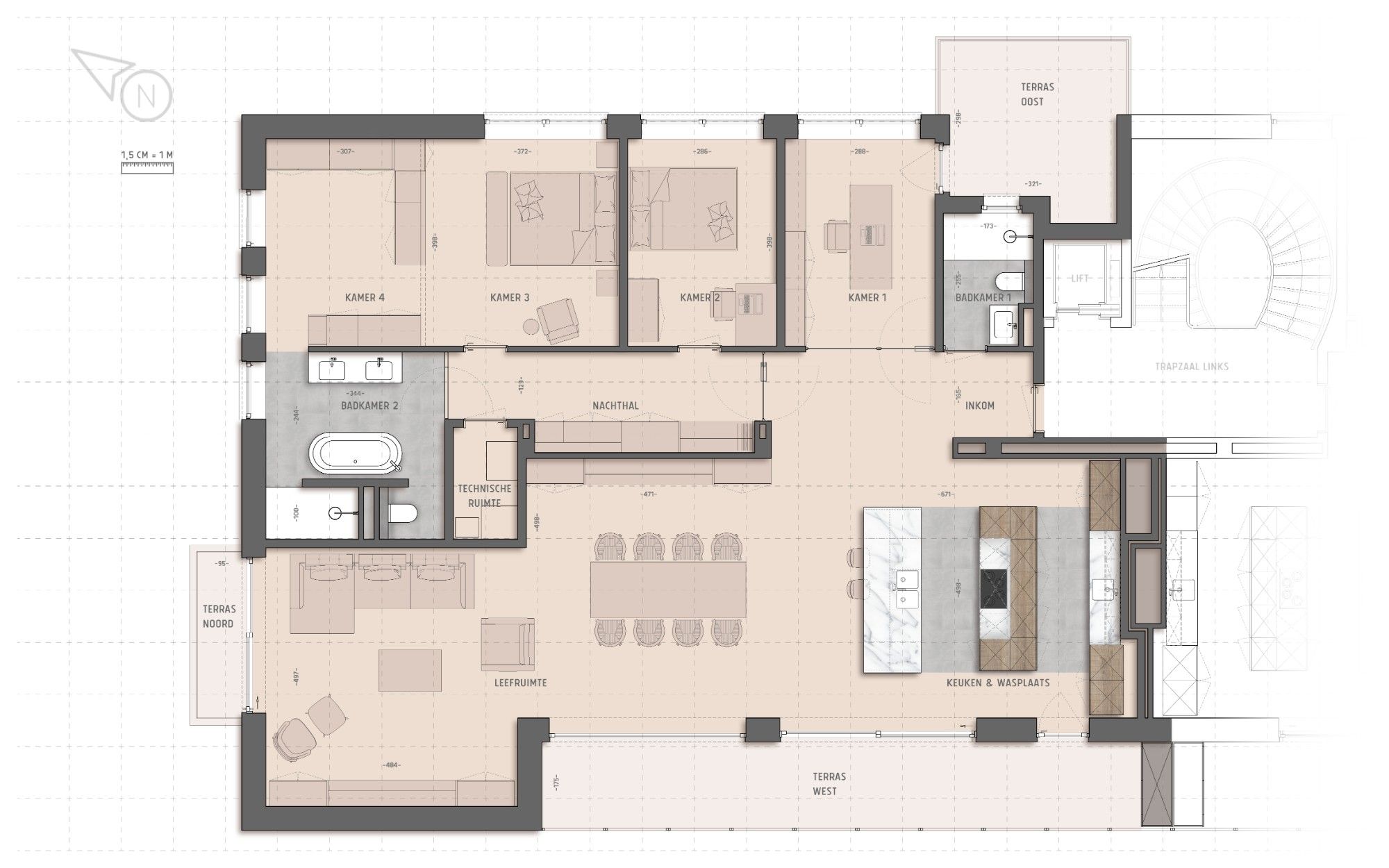 Luxe appartement met het ruimtegevoel van een villa foto 3