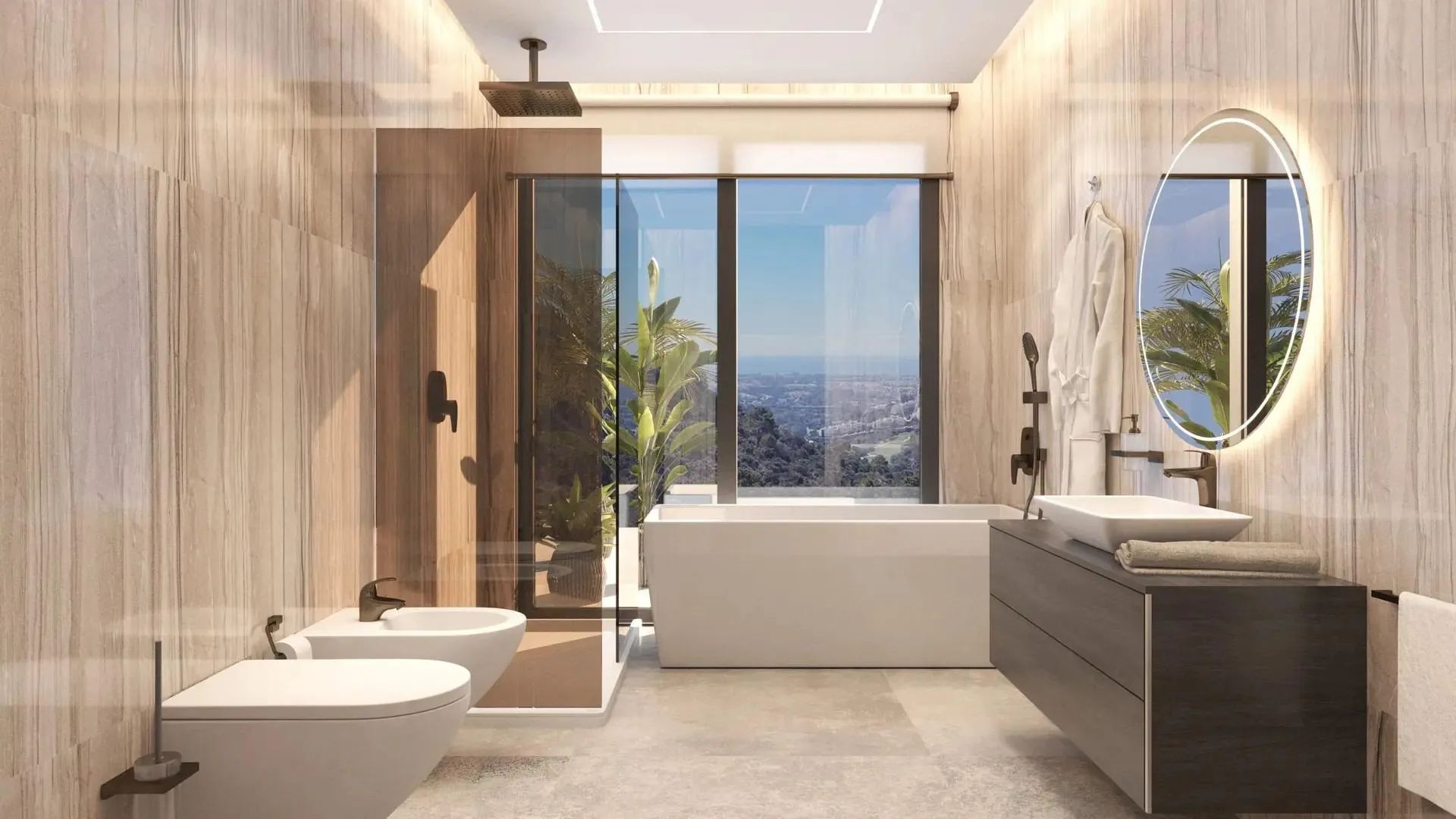 Architectonisch meesterwerk in Benahavís – luxe nieuwbouwvilla met panoramisch zeezicht en privé spa foto 9