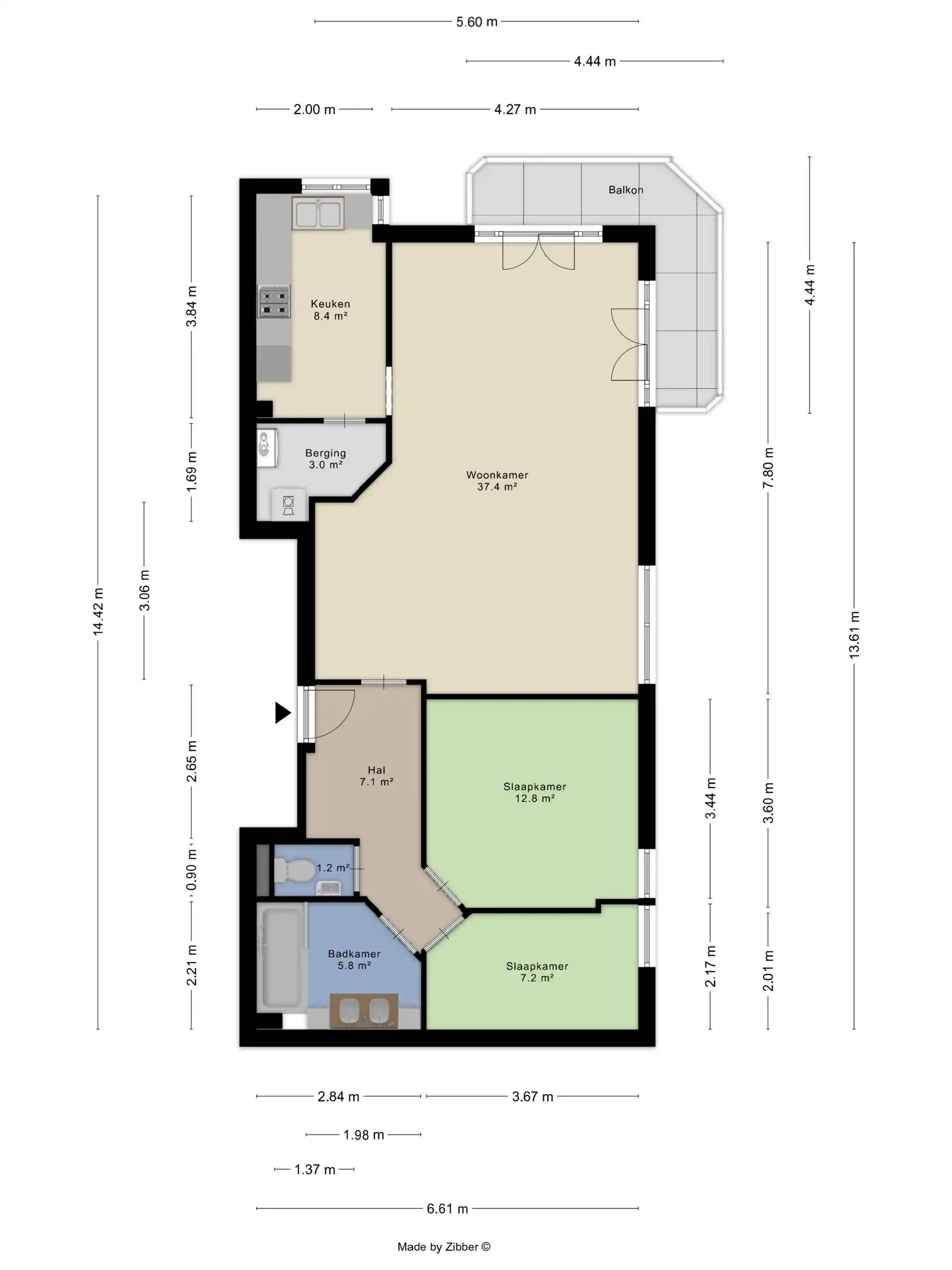 Aangenaam, lichtrijk hoekappartement met 2 slaapkamers en parking in de Heilig-Hartwijk foto 20