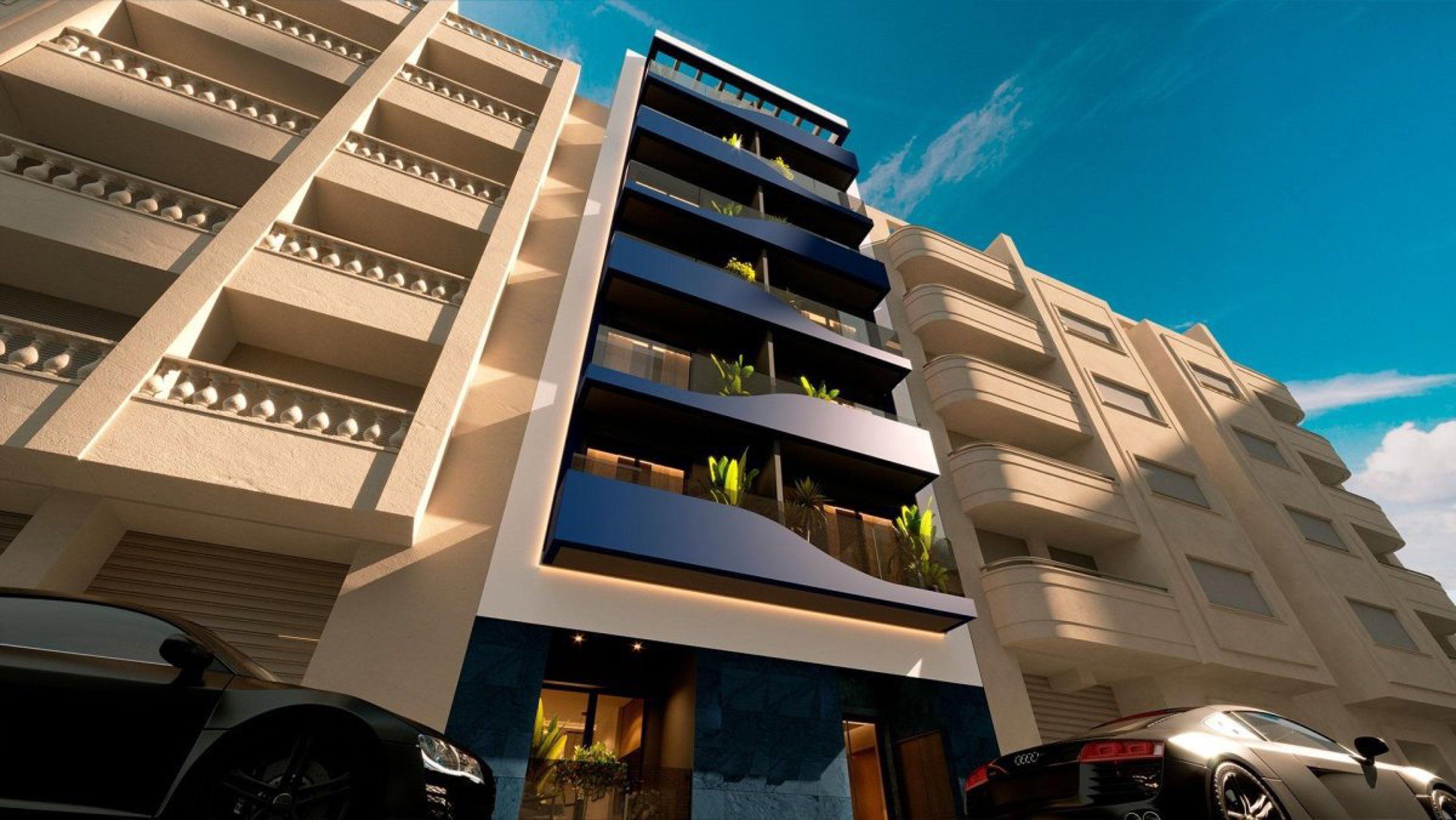 Nieuwbouwappartementen op 200 meter van zee in Torrevieja foto {{pictureIndex}}