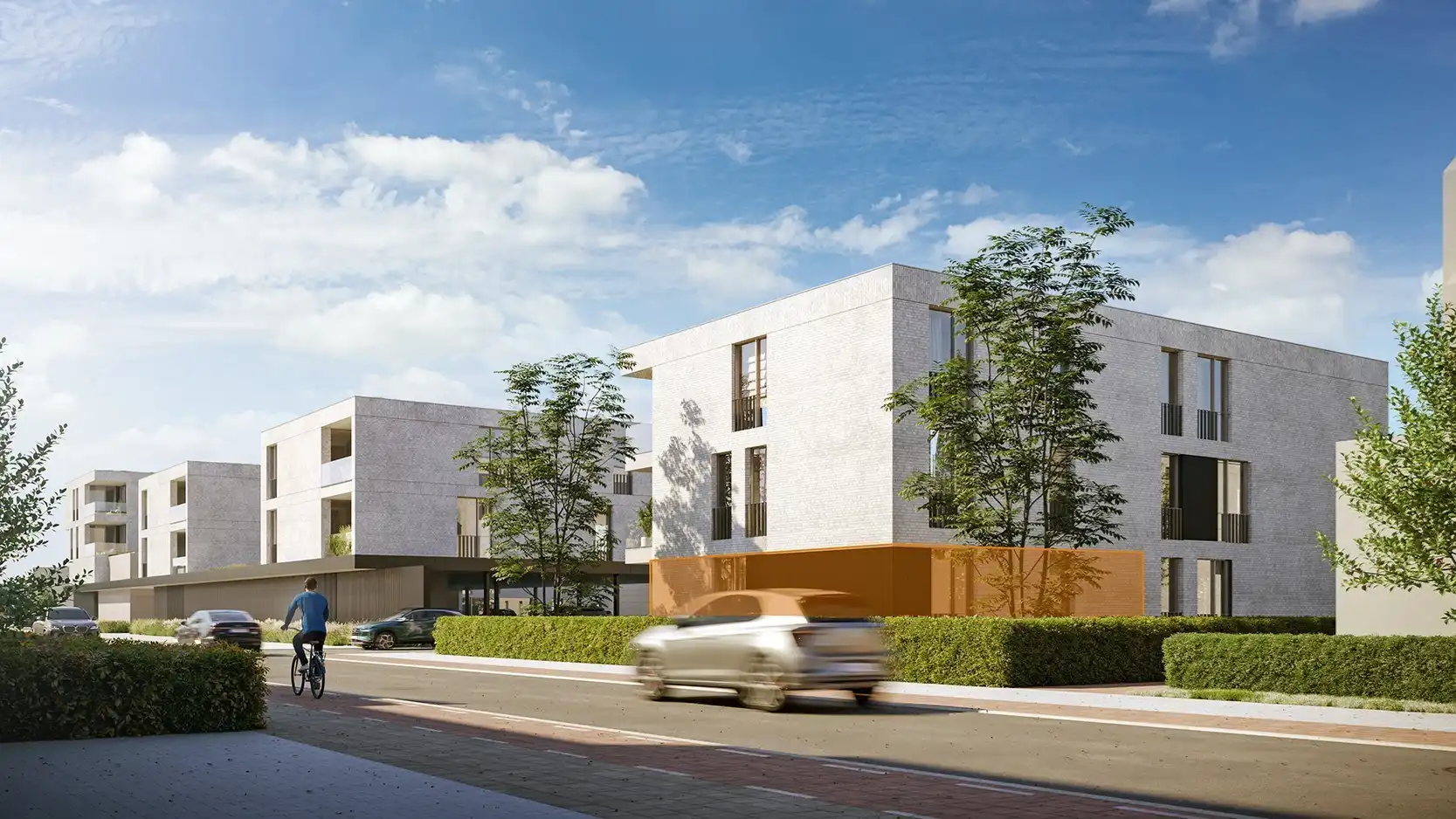 Groot nieuwbouwappartement met 2 slaapkamer en zonrijk terras in exceptioneel woonerf Corcela te Koersel foto {{pictureIndex}}