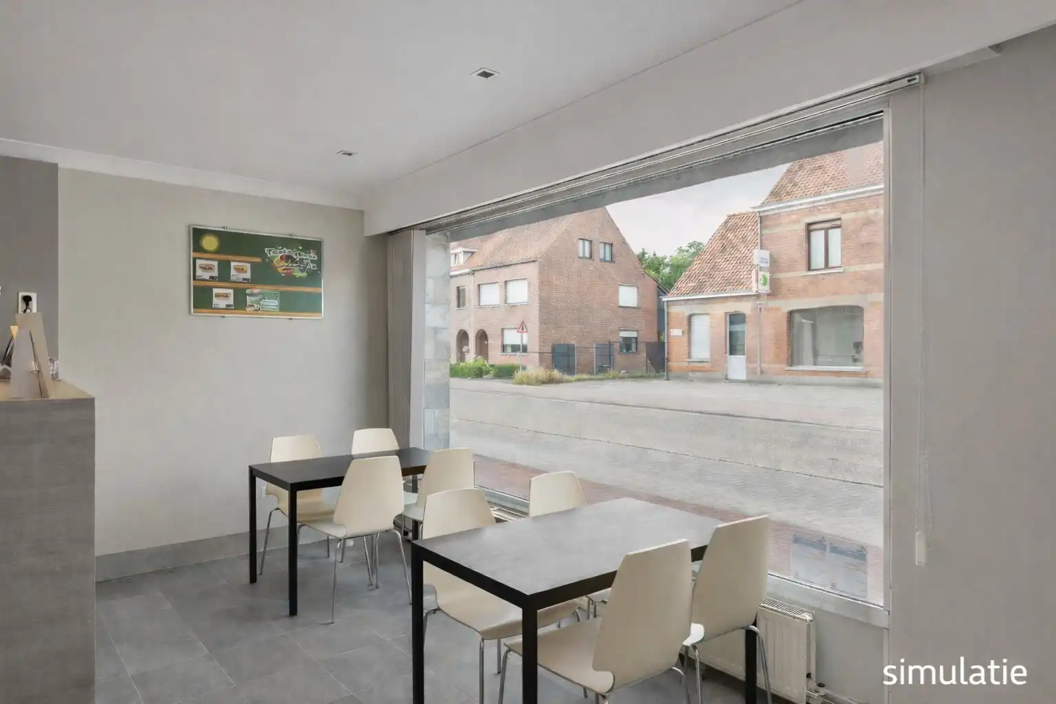 TE HUUR – Instapklare frituur met woongelegenheid, 3 garages en tuin – Olen foto 8
