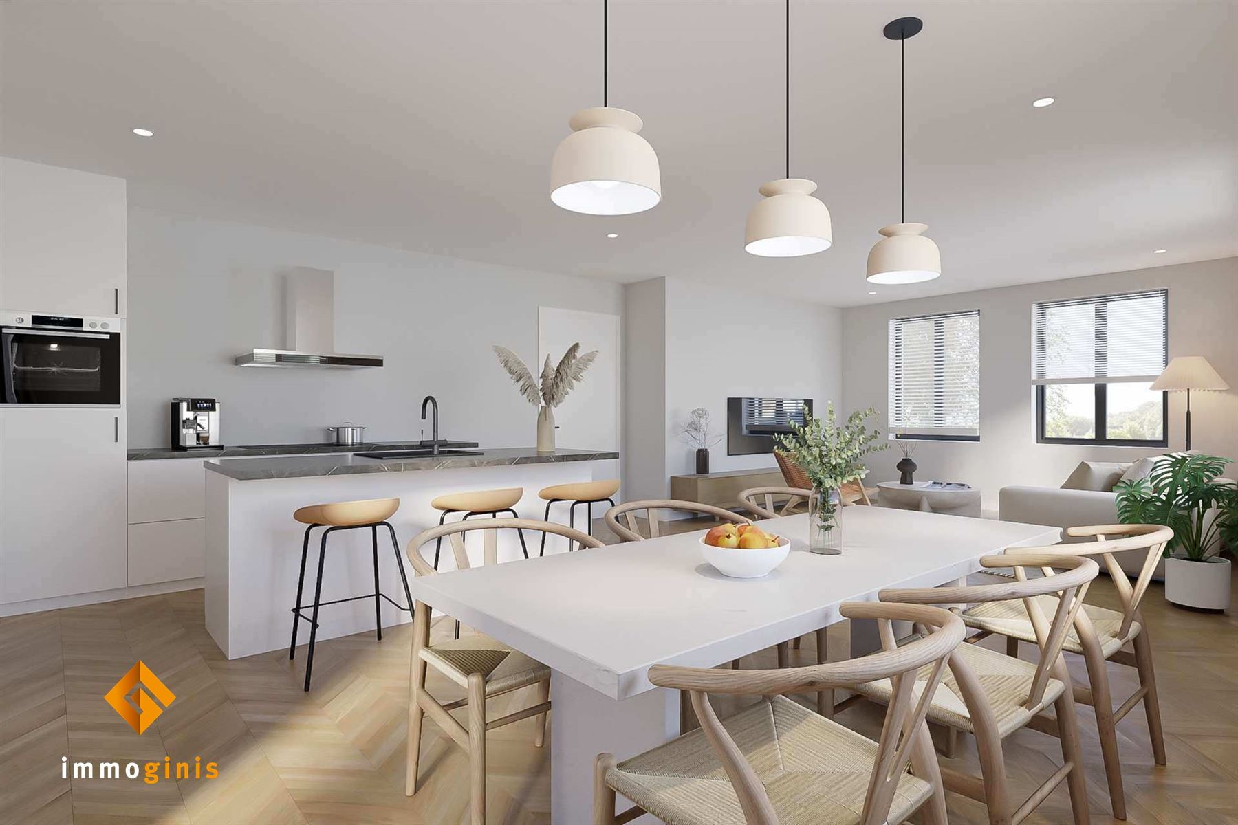 Eerste verdieping: appartement met 2 slaapkamers en ruim overdekt terras.  foto 5