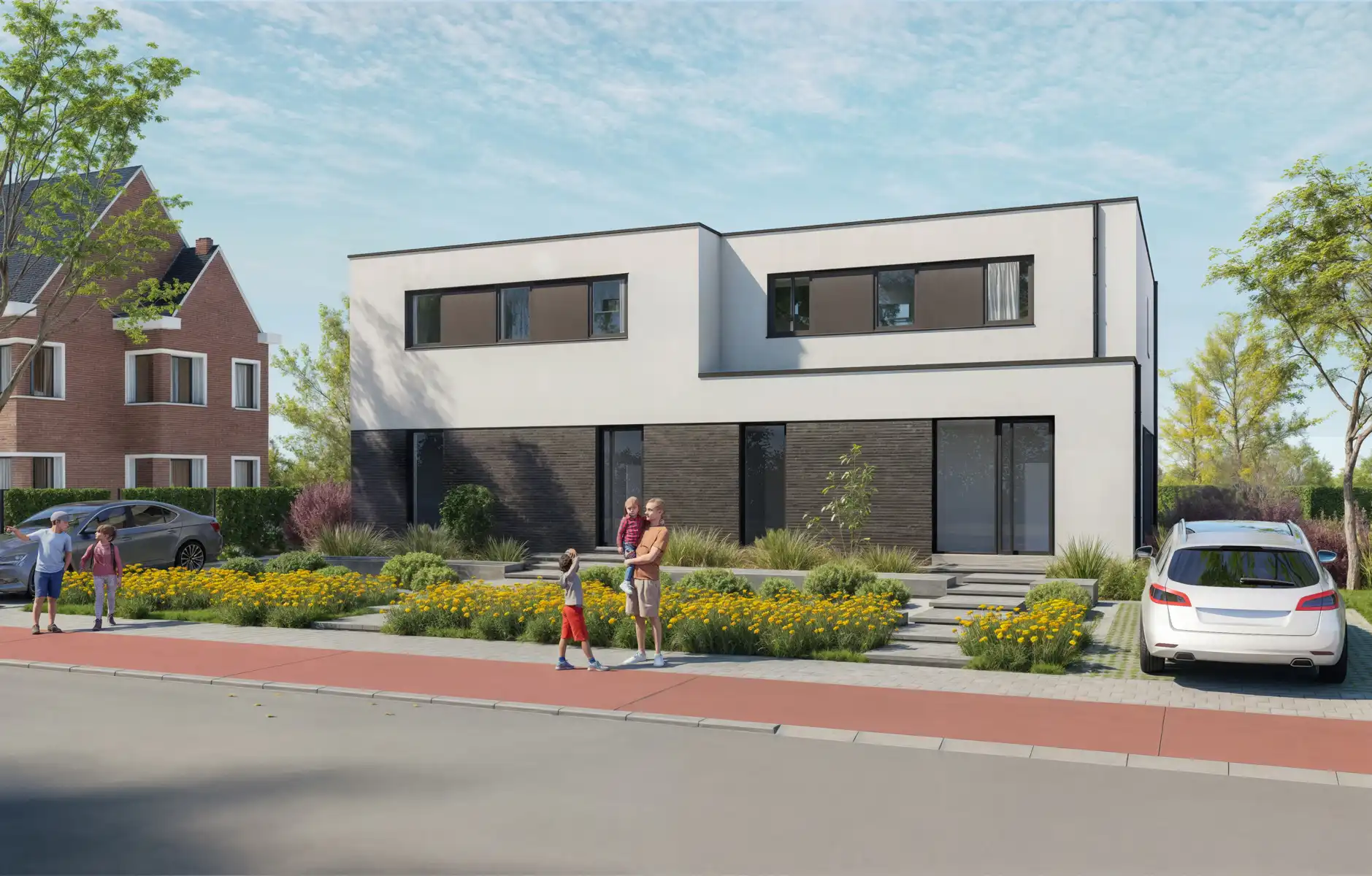 Moderne, energiezuinige (BEN) nieuwbouwwoningen in het landelijke Kalfort foto 2