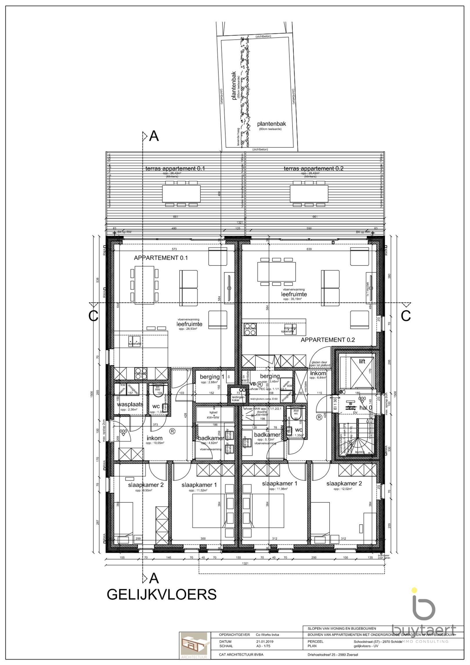 Gelijkvloers appartement met twee slpks en tuin! foto 18