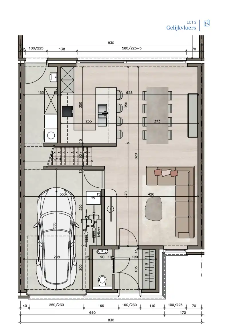 Moderne woning met inpandige garage, 3 slpk en vaste trap naar zolder (lot 02) foto 5