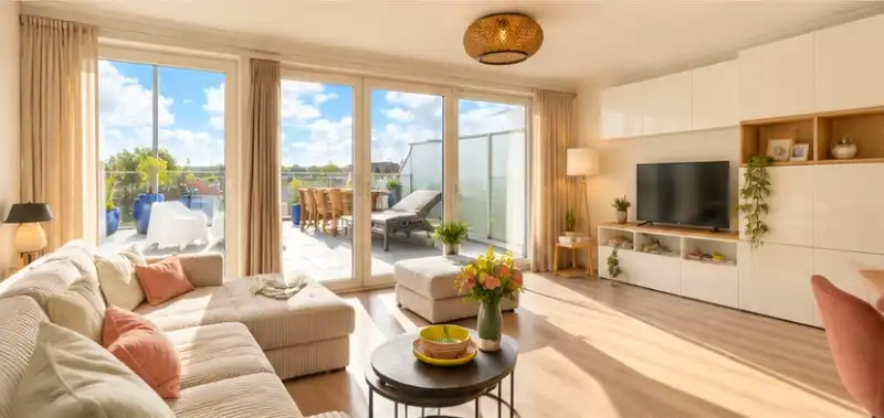 Dakappartement met twee ruime terrassen op slechts 50 meter van zee foto 2
