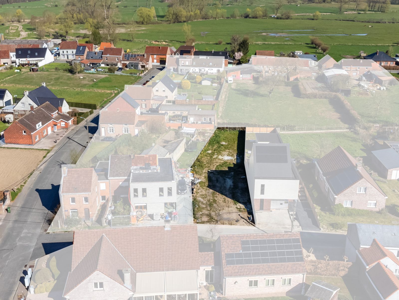 Bouwgrond voor halfopen bebouwing te Viane  foto 6